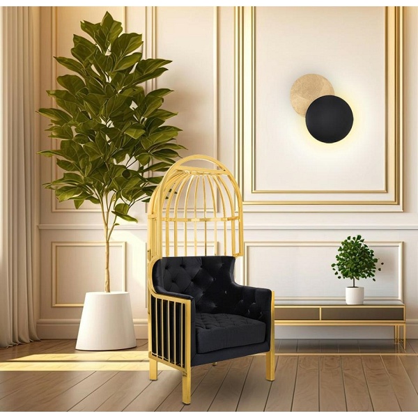 Lampa ścienna ECLISE złota / czarna - Moosee